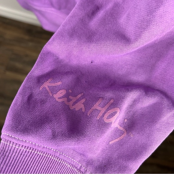 h&m keith haring Purple Hoodie with Logo M - Picture 6 of 13
